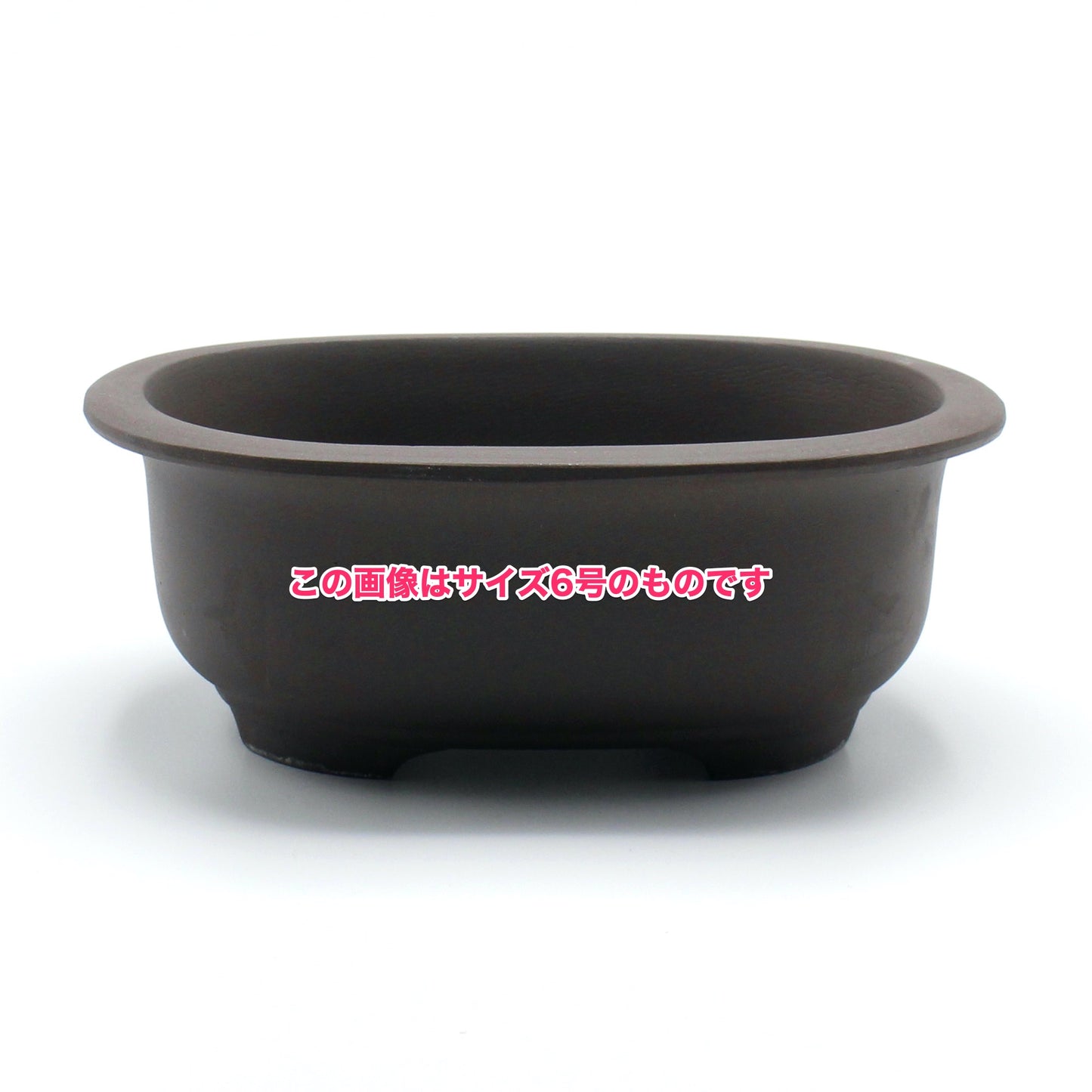 盆栽鉢 小判エン付鉢 瀬戸焼 (7号(約20.5センチ), ウ泥)