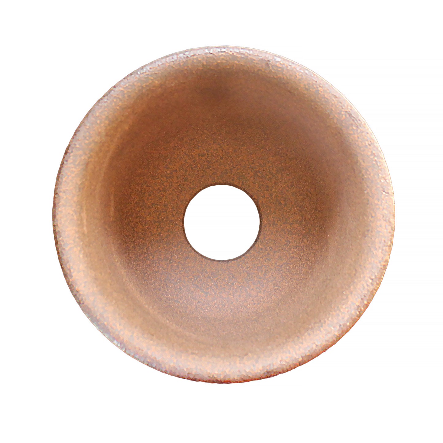 盆栽鉢 エビネ鉢 赤吹 4号 四日市萬古焼 丸 円形 陶器 約12センチ