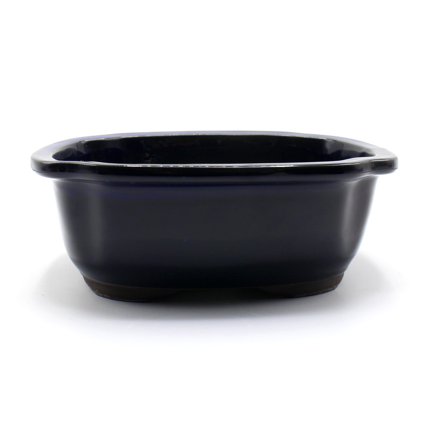 盆栽鉢 木瓜鉢 モッコ鉢 瀬戸焼 (7号(約23.5センチ), 海鼠釉(青))