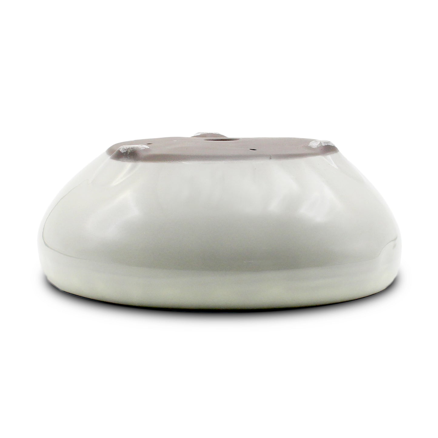 盆栽鉢 鉄鉢 クリーム釉(白) 瀬戸焼 (7.5号(約23センチ))