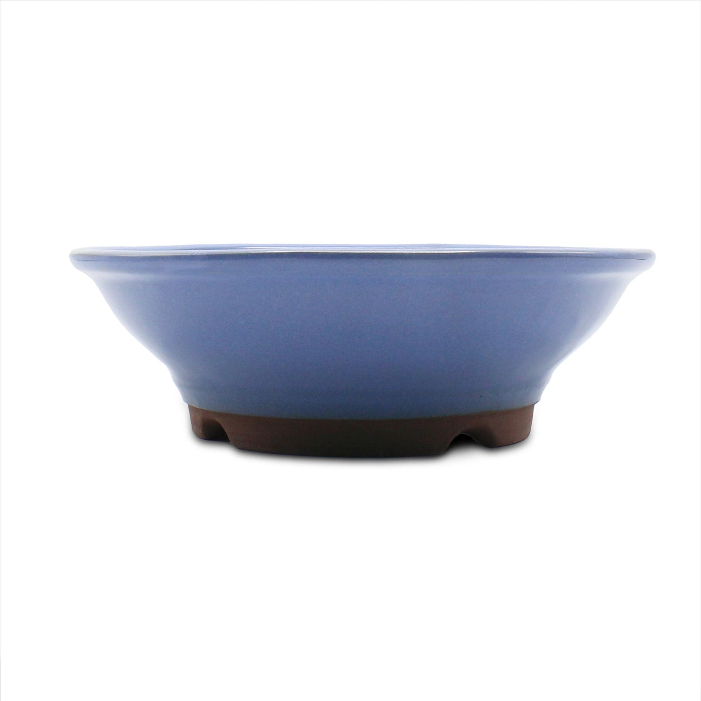 盆栽鉢 丸陣笠鉢 水色 均窯釉 四日市萬古焼 (6号(約19.5センチ))