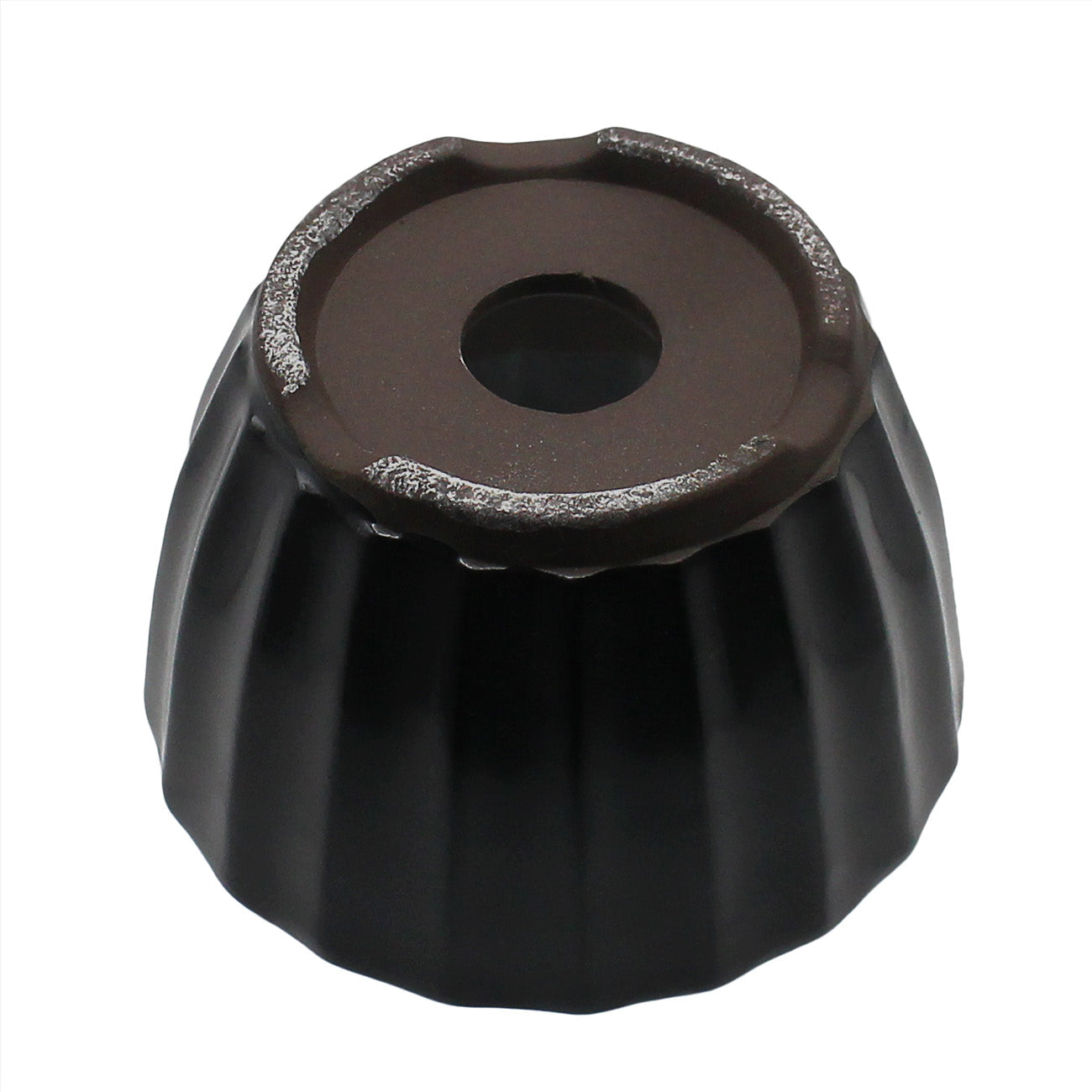 盆栽鉢 菊型小鉢 黒色 黒マット釉 瀬戸焼 (3号(約10センチ))