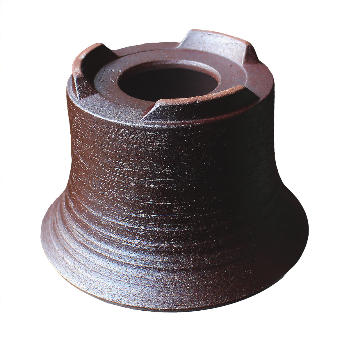 盆栽鉢 丸反ダンメ 紫泥荒泥 四日市萬古焼 陶山窯 山野草 観葉植物 アガベ 塊根 (4号(約12センチ))