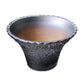 信楽焼 盆栽鉢 ソリ型 6号 銀彩 グレー 黒 約18.5センチ