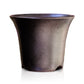 盆栽鉢 ラッパ型 黒 3.5号 四日市萬古焼 丸 円形 陶器 約10.5センチ