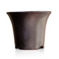 盆栽鉢 ラッパ型 黒 3.5号 四日市萬古焼 丸 円形 陶器 約10.5センチ