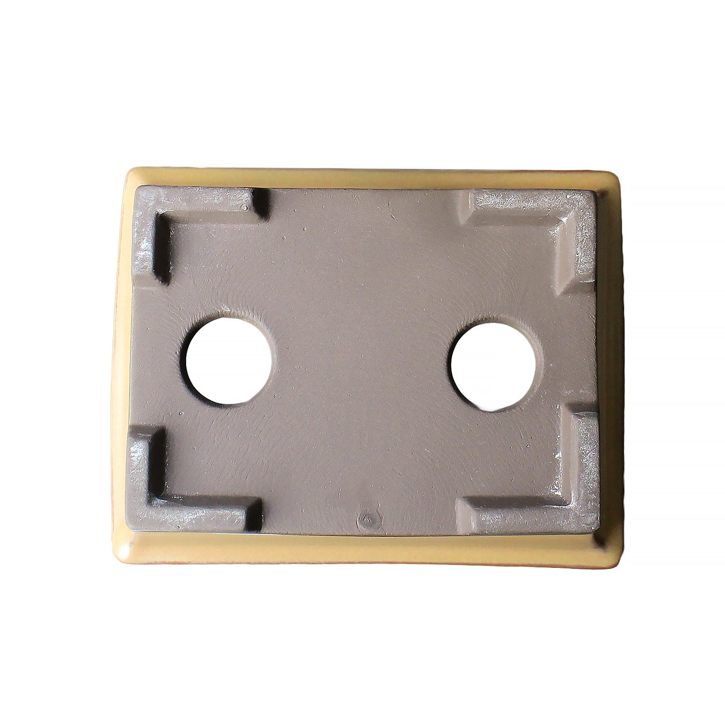 盆栽鉢 長角反鉢 四日市萬古焼 (4号(約13.5センチ), 黄釉