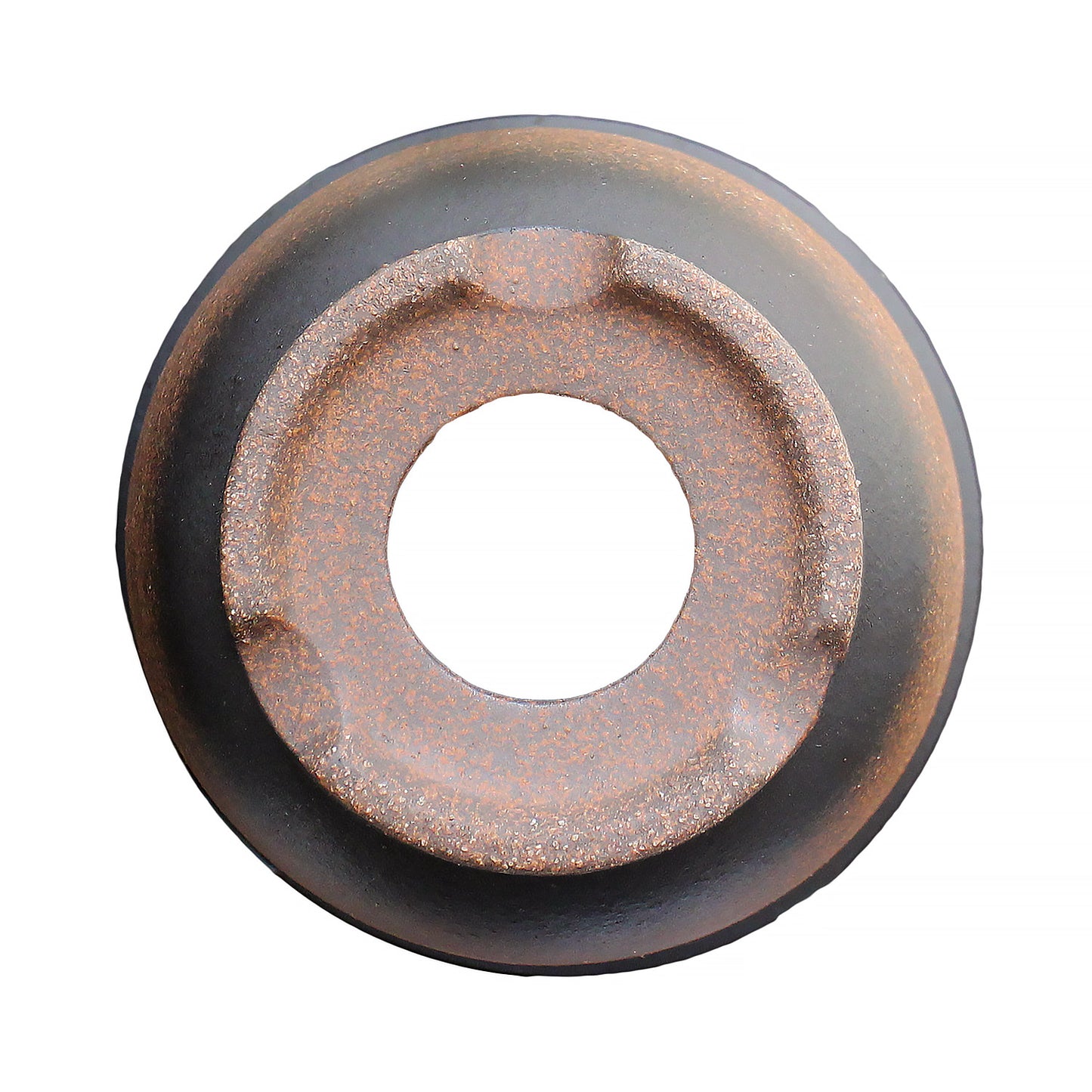 盆栽鉢 エビネ鉢 黒吹 4号 四日市萬古焼 丸 円形 陶器 約12センチ