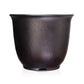 盆栽鉢 エビネ鉢 黒 4号 四日市萬古焼 丸 円形 陶器 約12センチ
