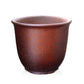 盆栽鉢 エビネ鉢 赤吹 4号 四日市萬古焼 丸 円形 陶器 約12センチ
