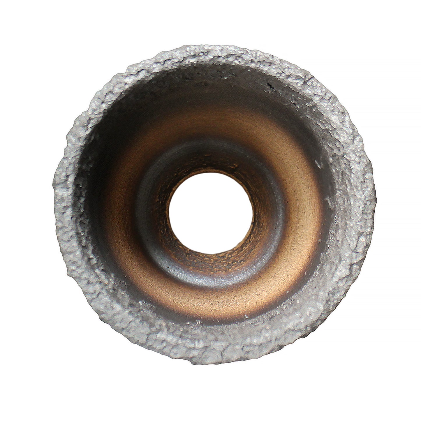 盆栽鉢 4号 切立 黒窯変 グレー 信楽焼 約12.5センチ